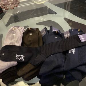 Schostal Roma Italian men’s long dress socks. Filo Di Scozia. 100% cotton.